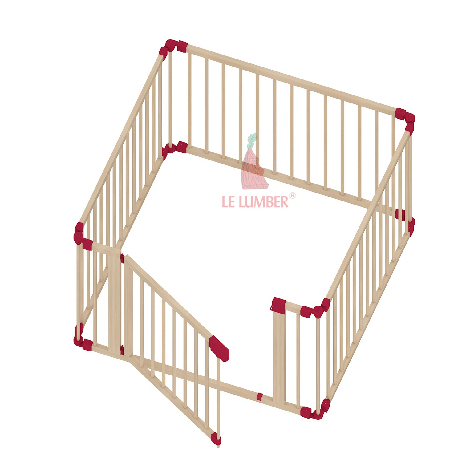 Cũi 3D 4 cánh Playpen thông minh hình 3