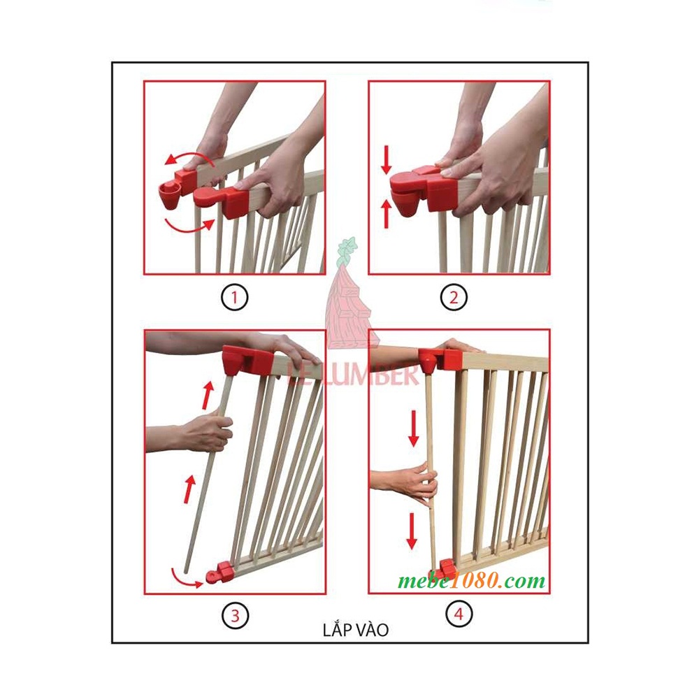 Cũi 3D 4 cánh Playpen thông minh hình 4