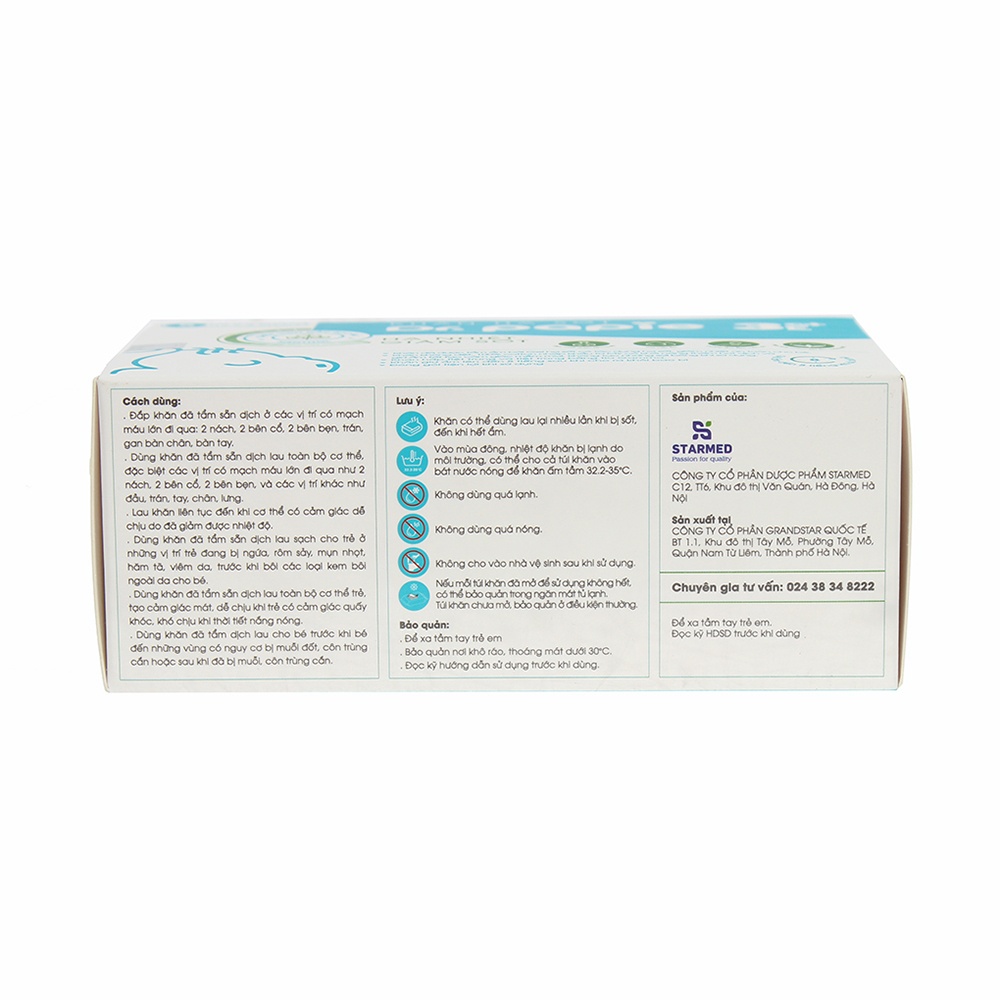 Khăn lau hạ sốt Dr Papie cho bé 3M+ hình 2