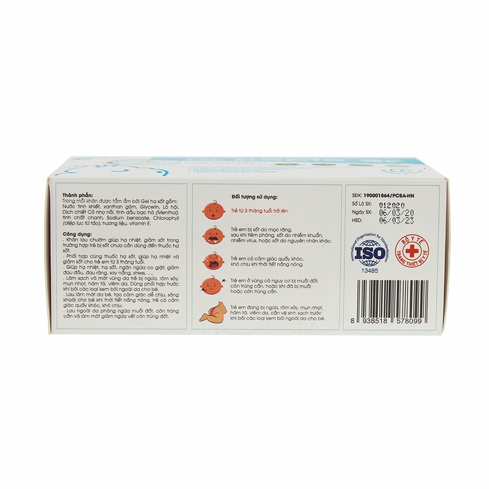 Khăn lau hạ sốt Dr Papie cho bé 3M+ hình 3