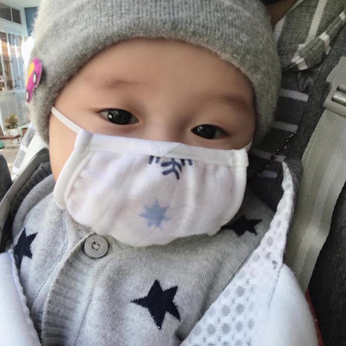 Set 3 Khẩu Trang Sợi Tre kháng khuẩn Mamaru (0-12M) hình 2