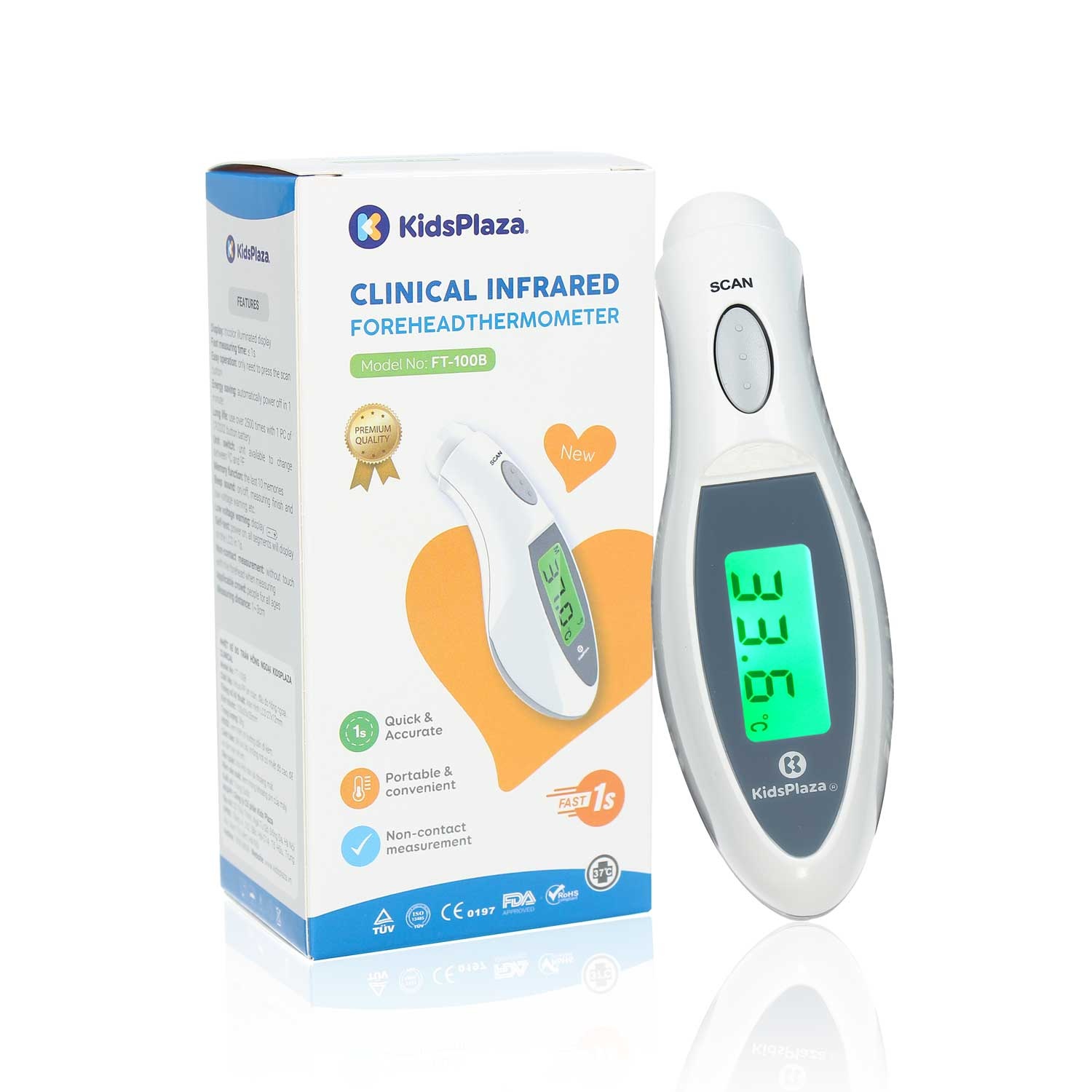 Nhiệt kế hồng ngoại KidsPlaza Clinical FT-100B hình 1