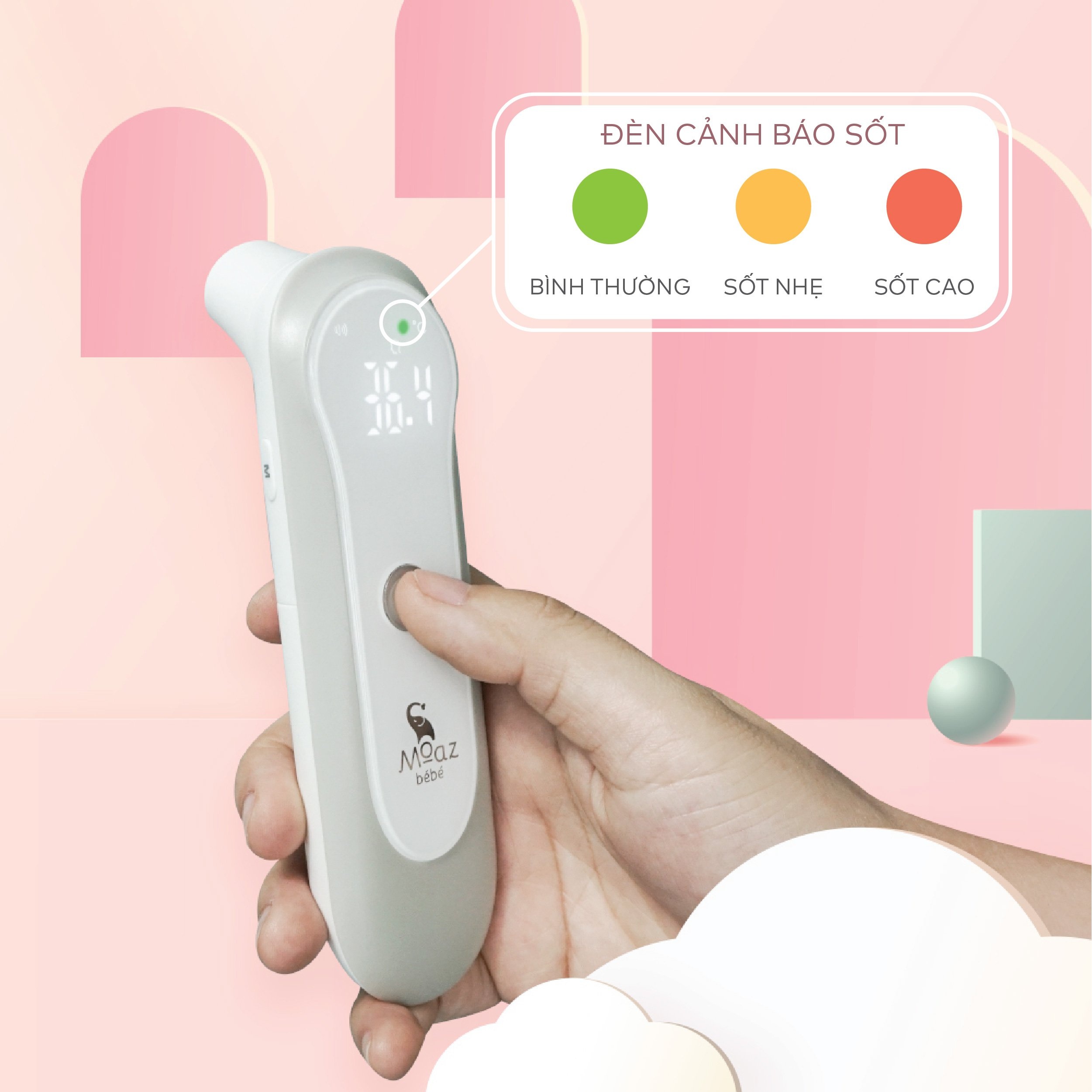 Nhiệt kế hồng ngoại Moaz Bébé MB - 024 hình 4