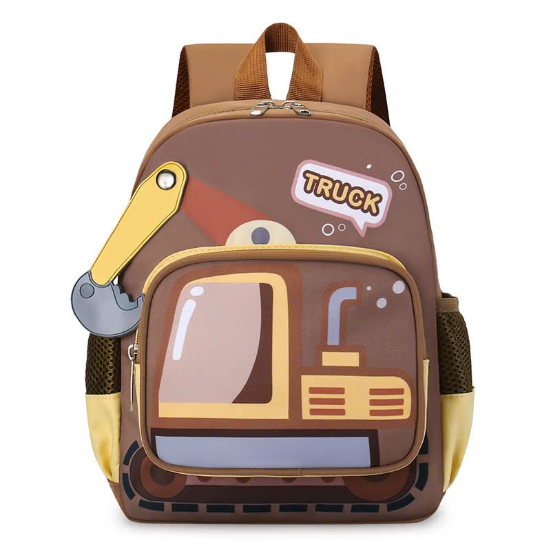 Balo trẻ em Mamago hình máy xúc chăm chỉ (Nâu) hình 1