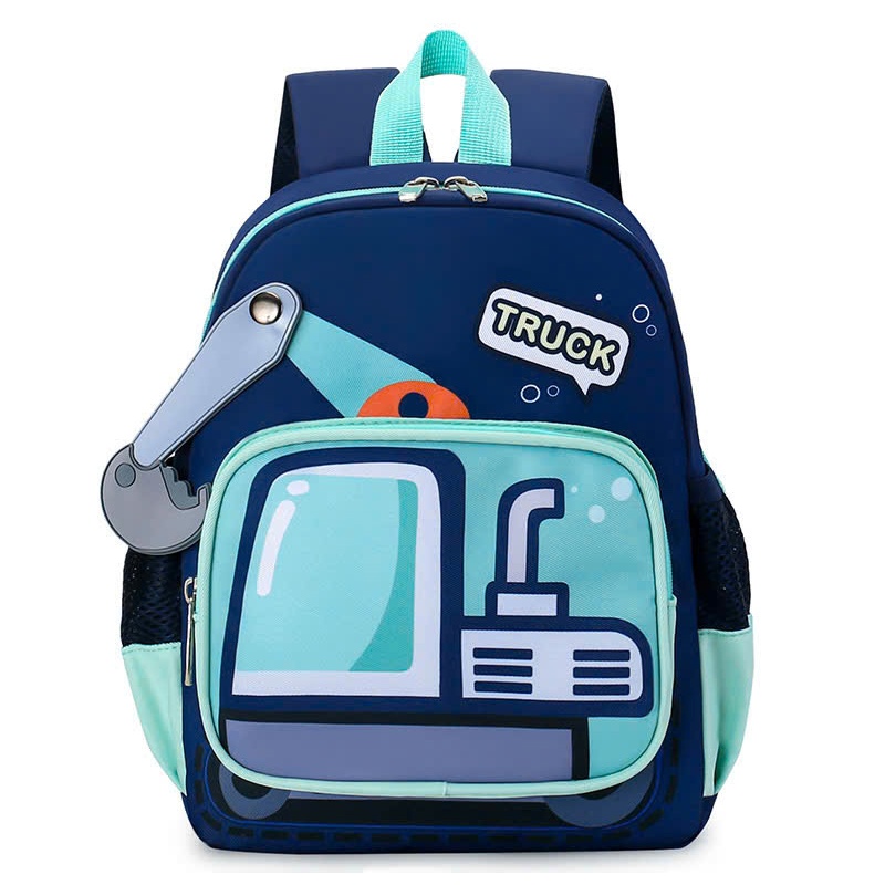 Balo trẻ em Mamago hình máy xúc chăm chỉ (Xanh dương) hình 1