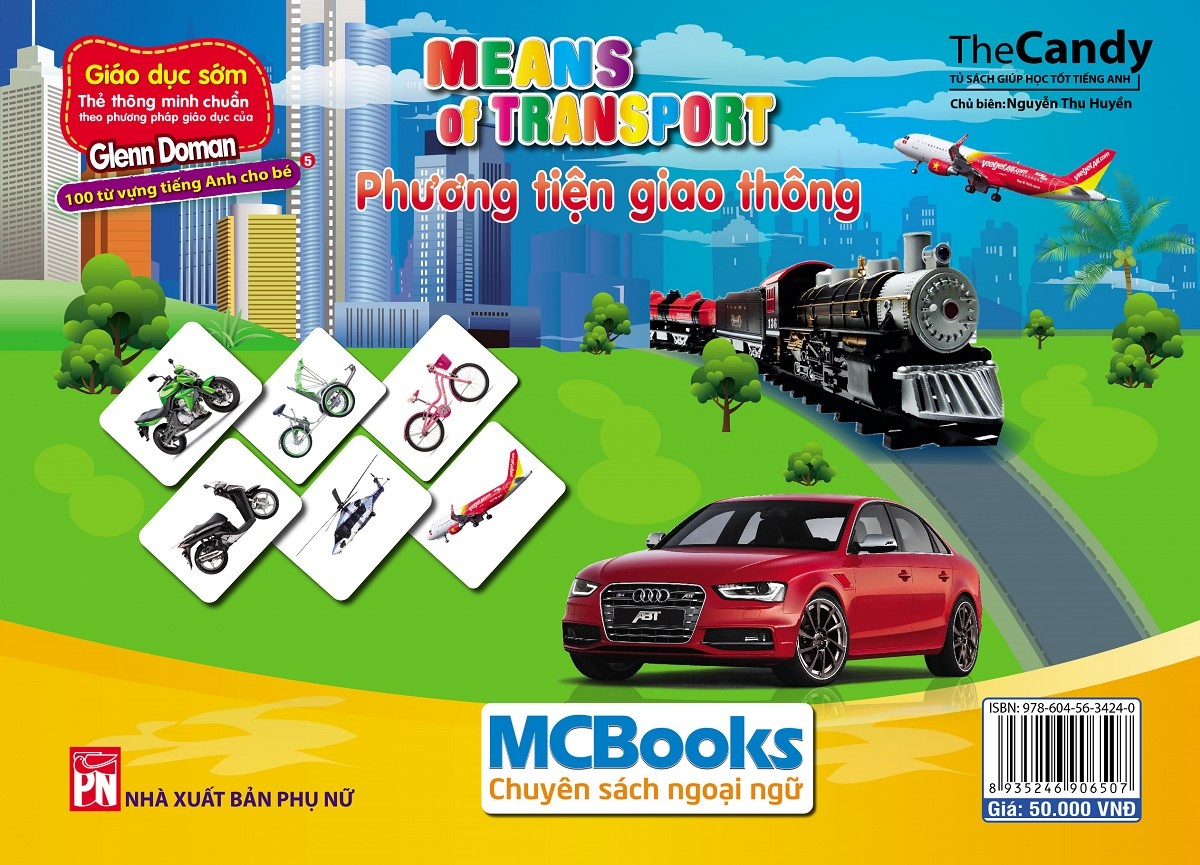 Flashcard dạy trẻ theo phương pháp Glenn Doman - Phương tiện gia thông hình 1