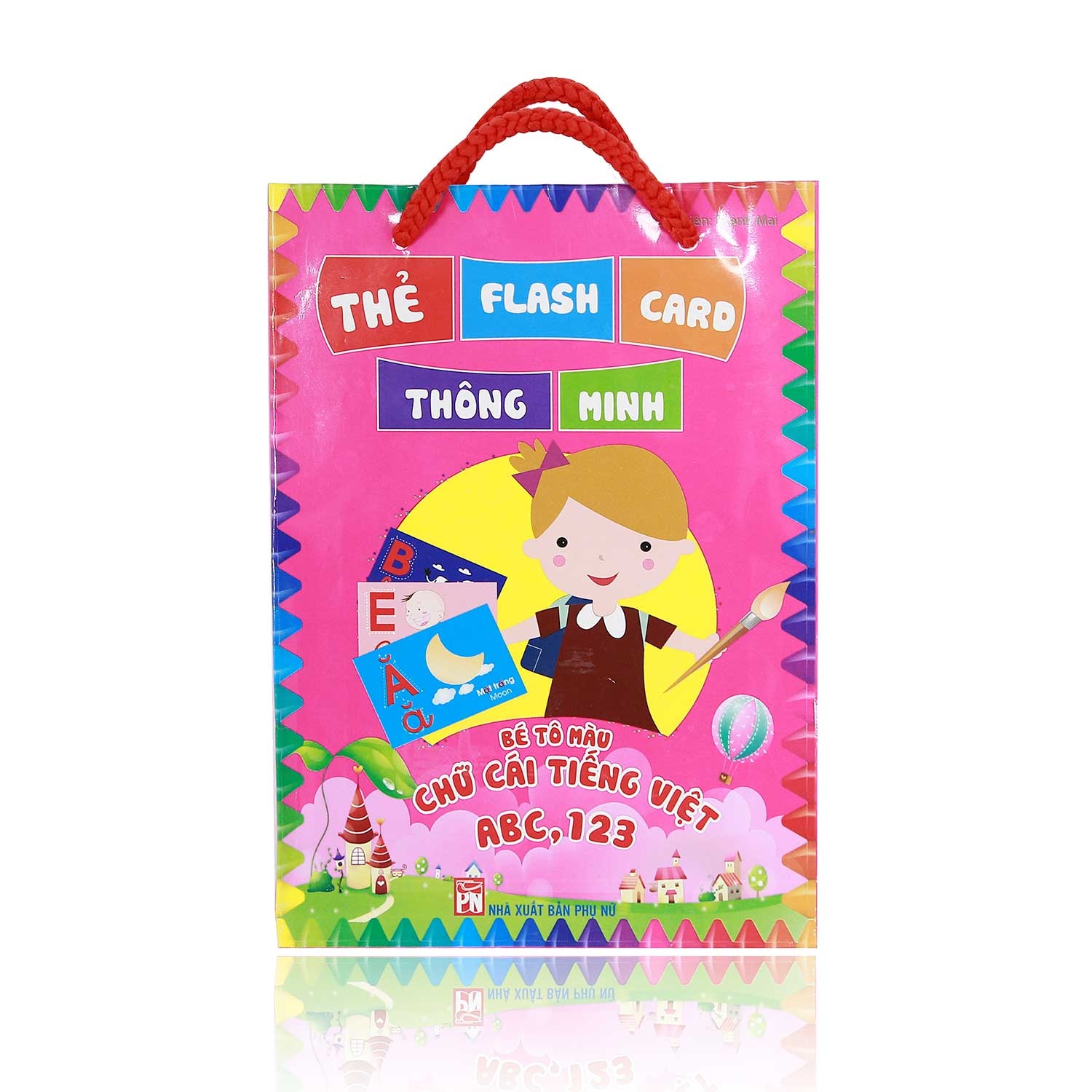 Thẻ FlashCard thông minh - Bé tô màu chữ cái tiếng Việt ABC, 123 hình 1