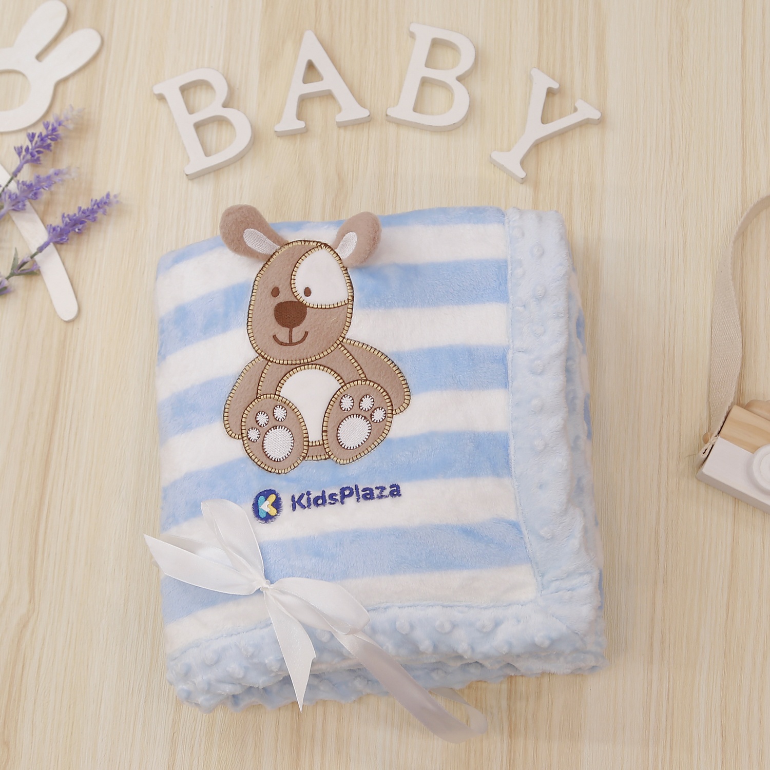 Chăn bông KidsPlaza in hình cún 21K-B3 (Xanh)  hình 1