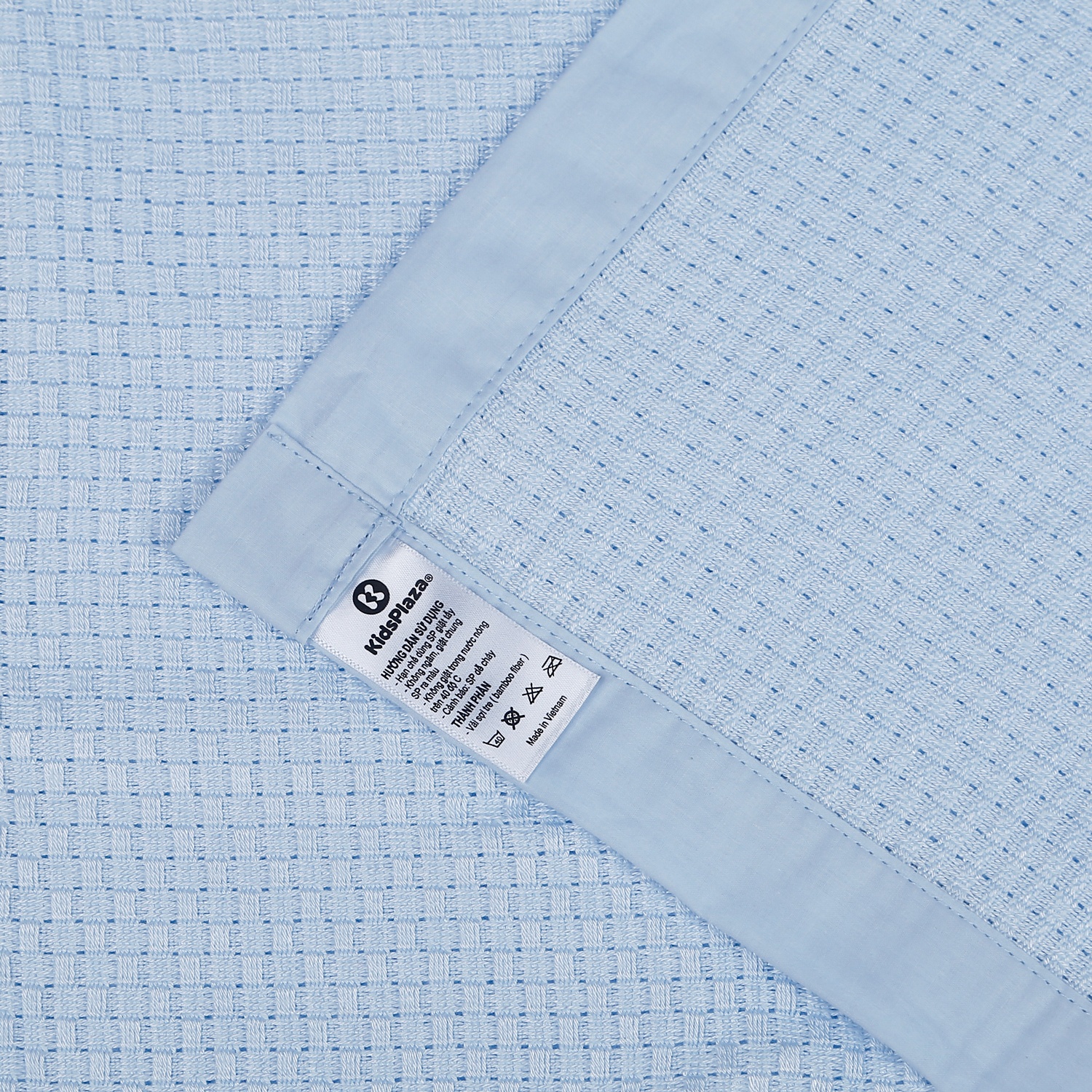Chăn lưới sợi tre cho bé KidsPlaza AC21 (Xanh) hình 3