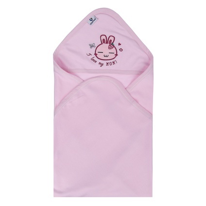 Chăn ủ sơ sinh có mũ KIDSPLAZA cotton TM19 (2 Lớp) hình 1