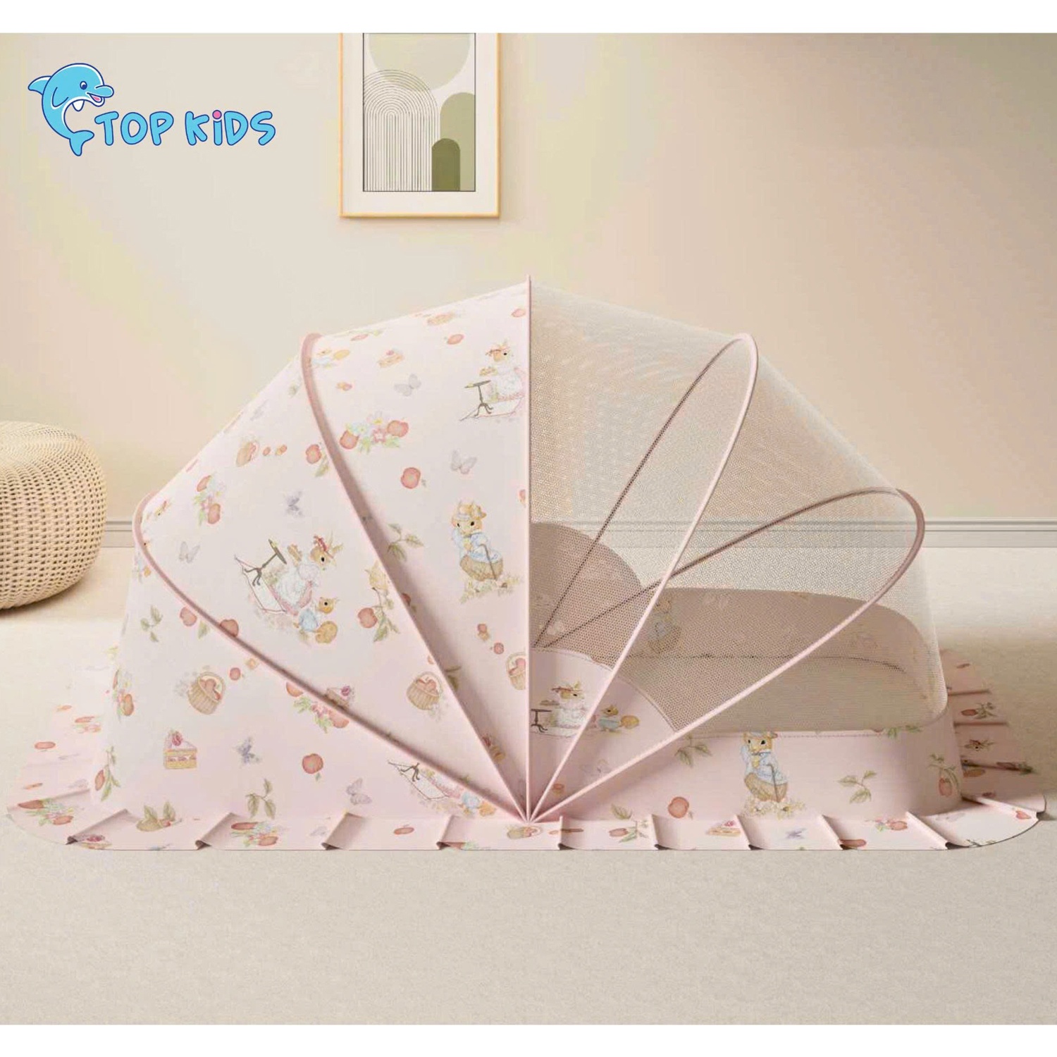 Màn chụp bé gái hình in ngộ nghĩnh AC22 (Mẫu ngẫu nhiên) hình 3