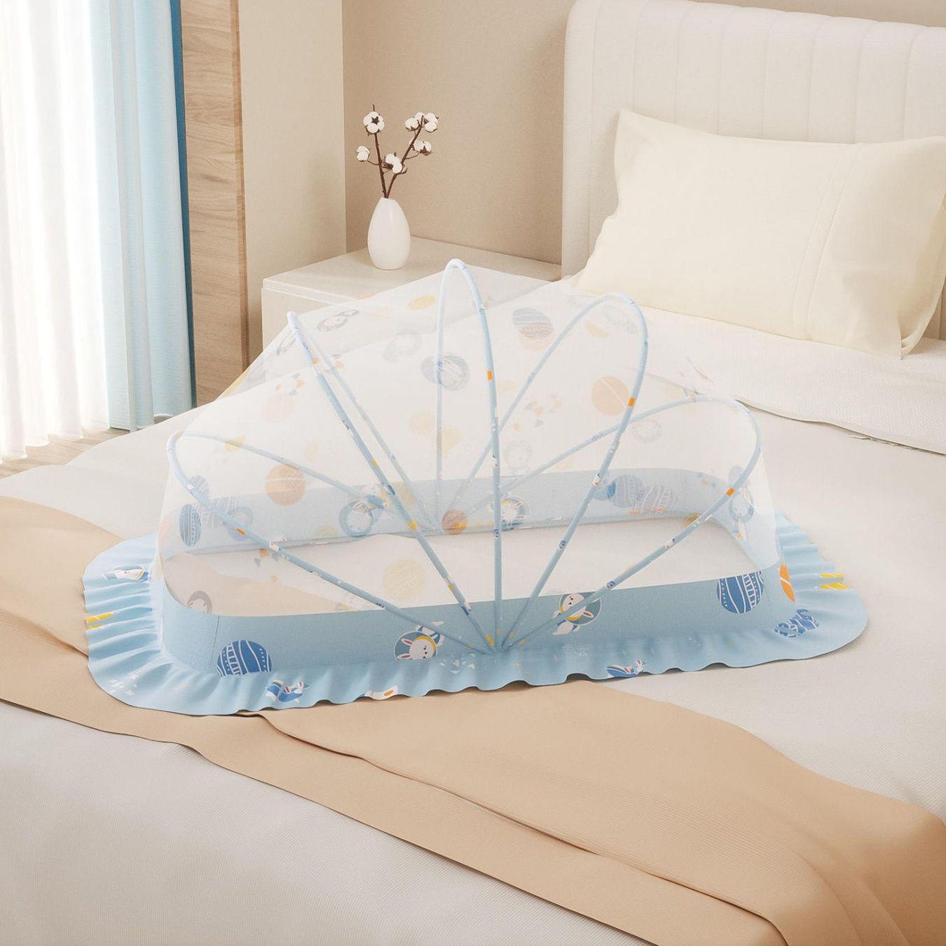 Màn chụp gấp gọn KidsPlaza Galaxy M 23K-M01 (Xanh) hình 1