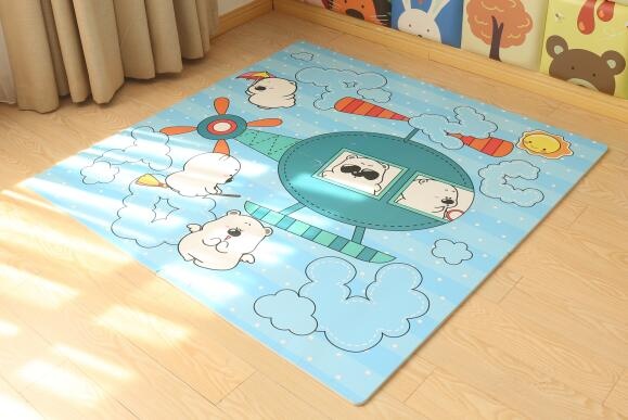 Thảm ghép Kidsplaza Jiong Bear và Sky in họa tiết lôi cuốn