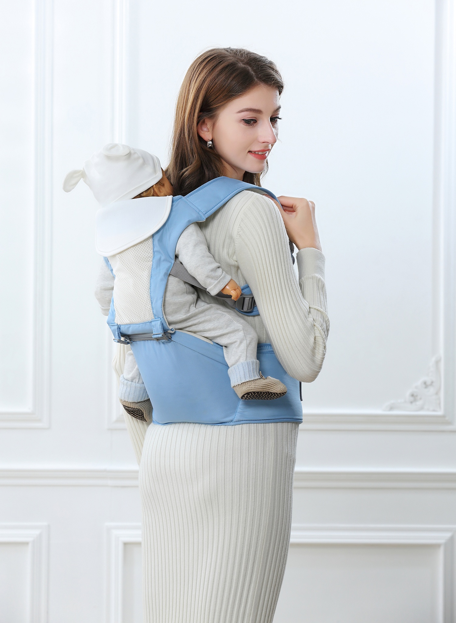 Địu ngồi cho bé 6in1 Mamago Airy MM01 (Ghi) 3