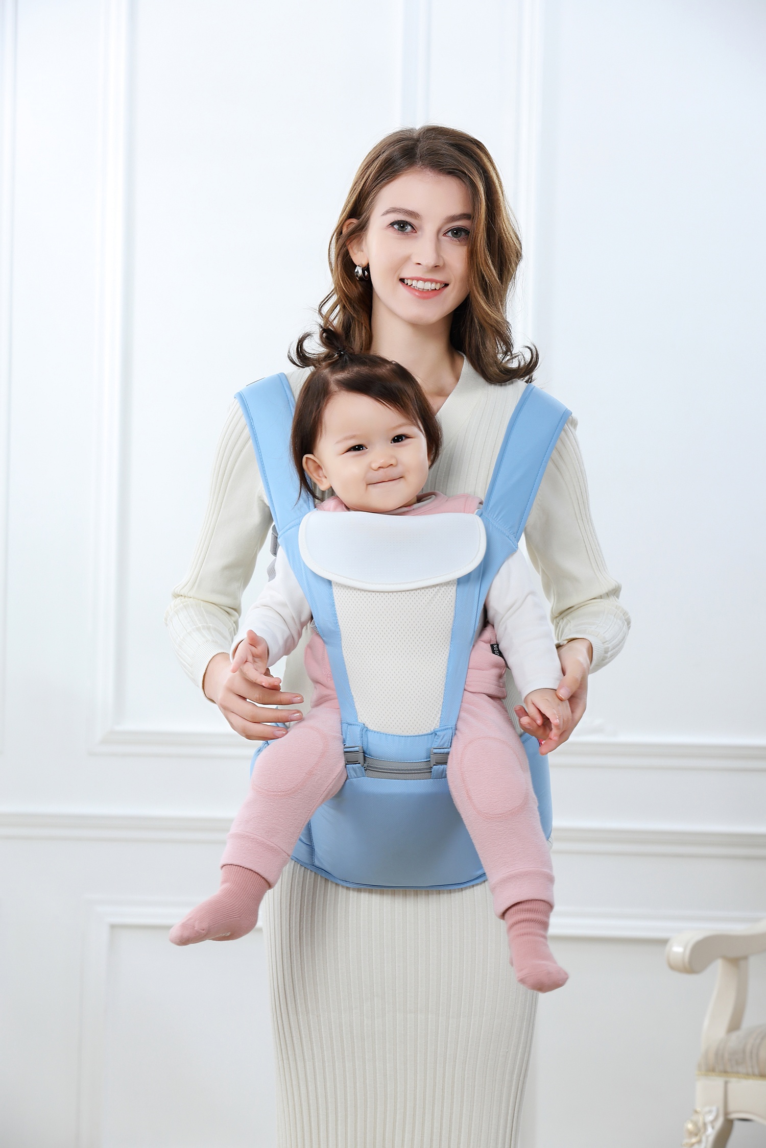 Địu ngồi cho bé 6in1 Mamago Airy MM01 (Xanh Navy) hình 4