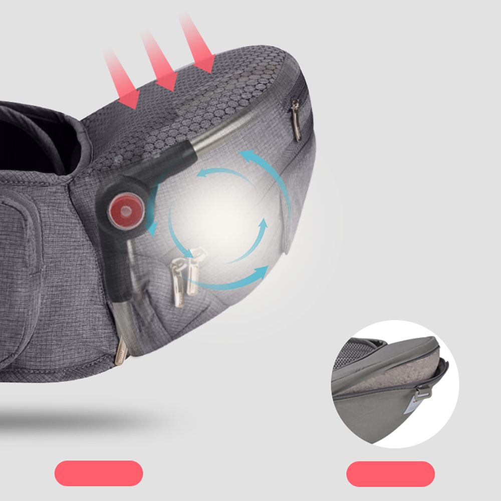 Địu ngồi cho bé Hip Seat KidsPlaza Foldable Aluminum (Xanh) hình 2