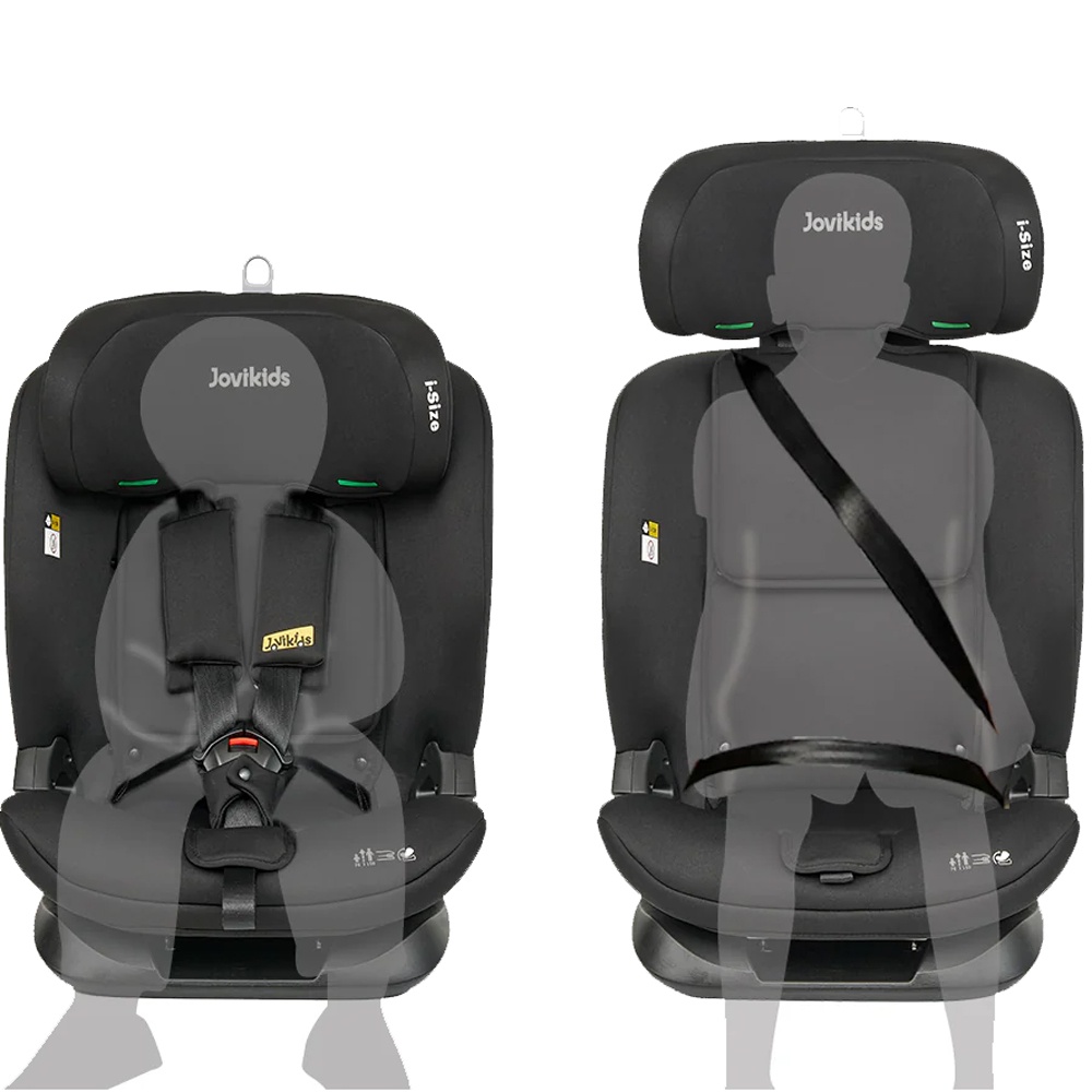 Ghế ngồi ô tô Jovikids CICI TT R129 15M-12Y (Màu đen)