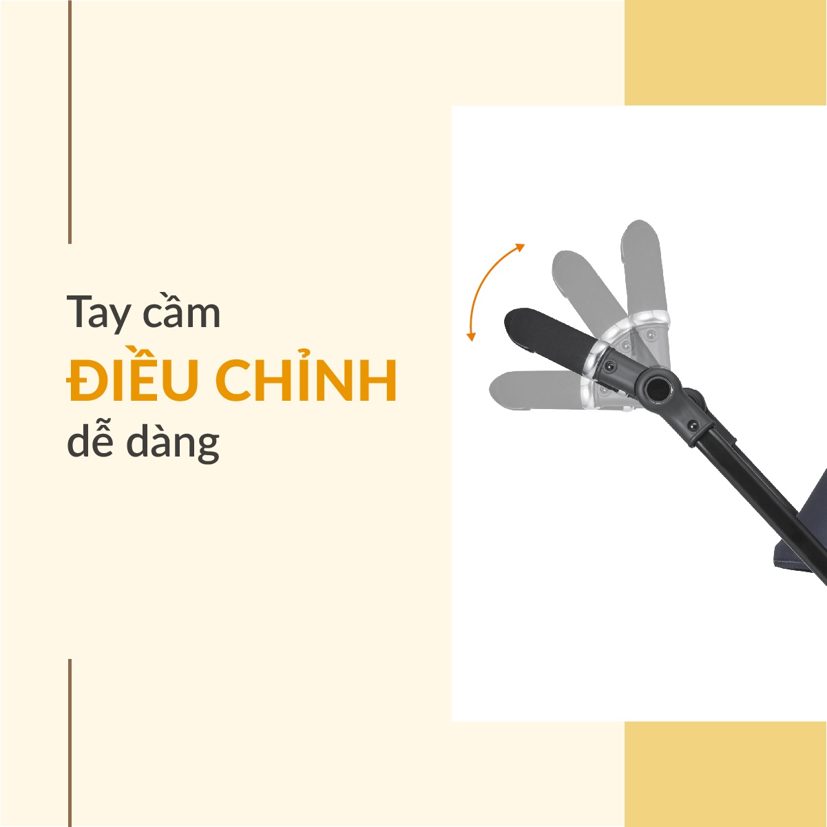Tay cầm xe đẩy trẻ em Combi Sugocal Compact điều chỉnh dễ dàng