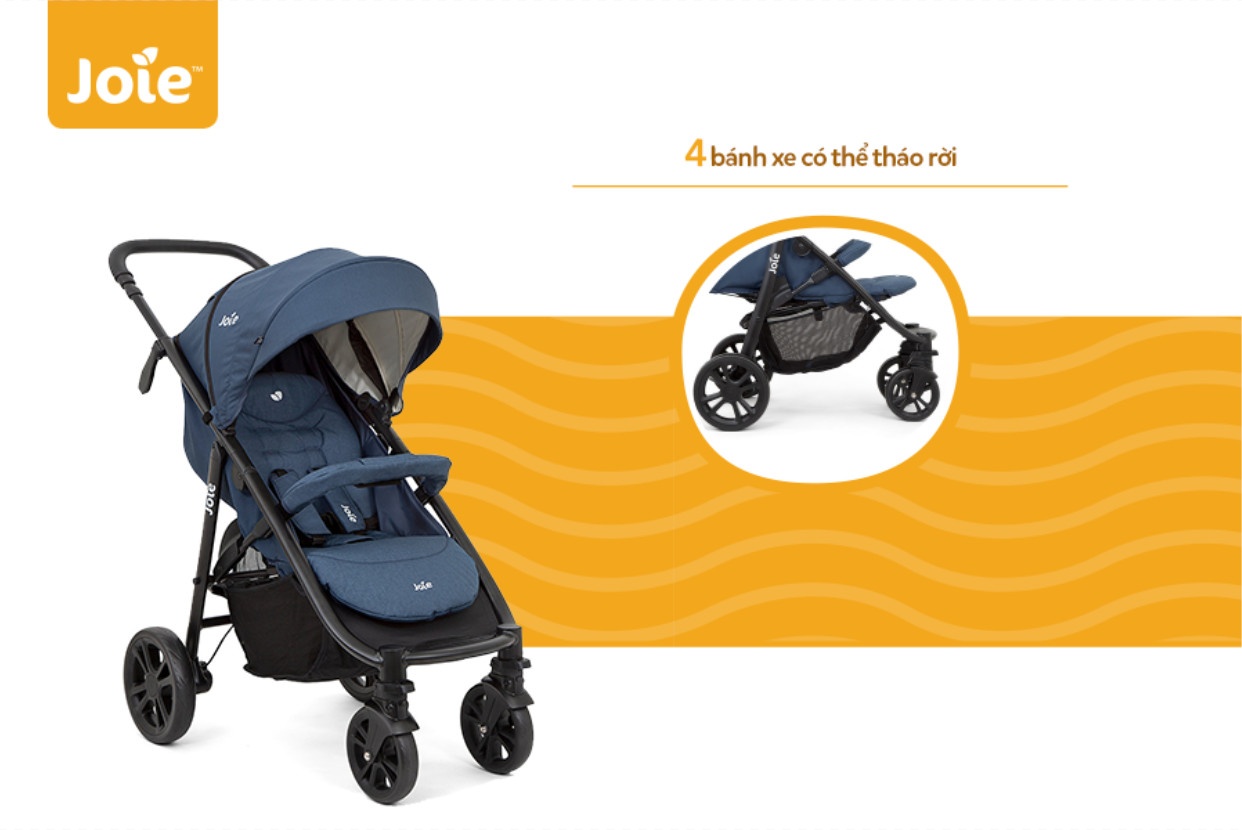 Xe đẩy cho bé Joie Litetrax 4 Deep Sea màu xanh  hình 3
