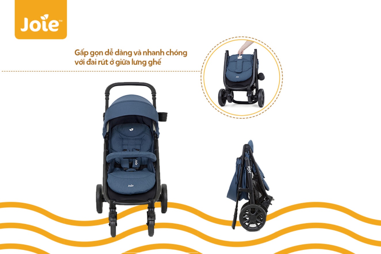 Xe đẩy cho bé Joie Litetrax 4 Deep Sea màu xanh  hình 4