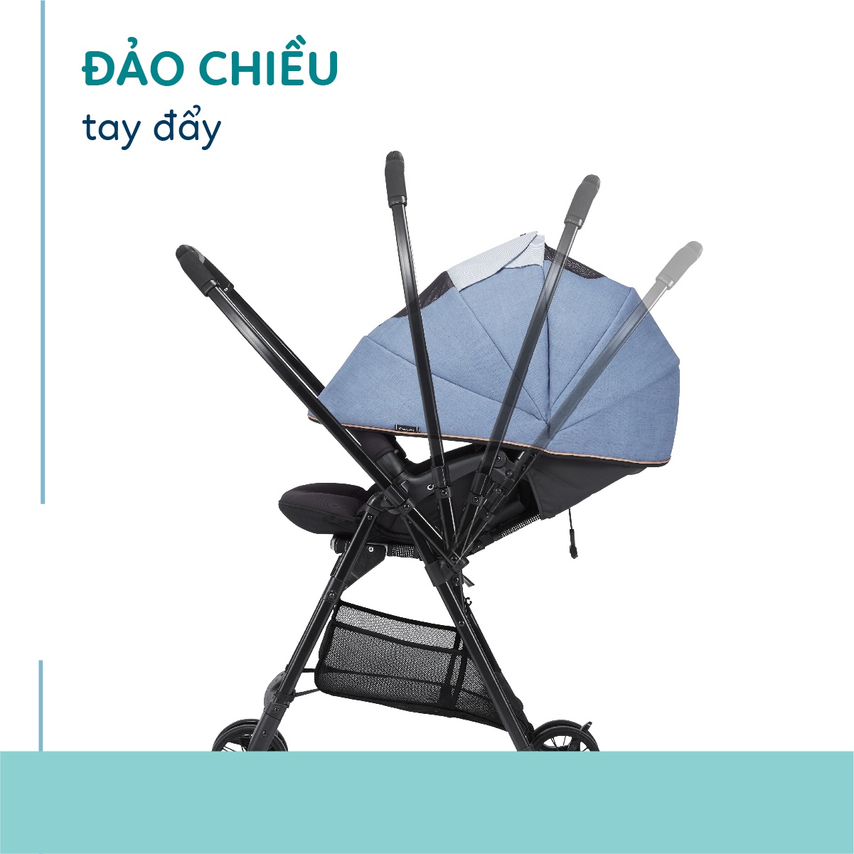 Xe đẩy Combi Sugocal Light 4 xanh dương hình 11