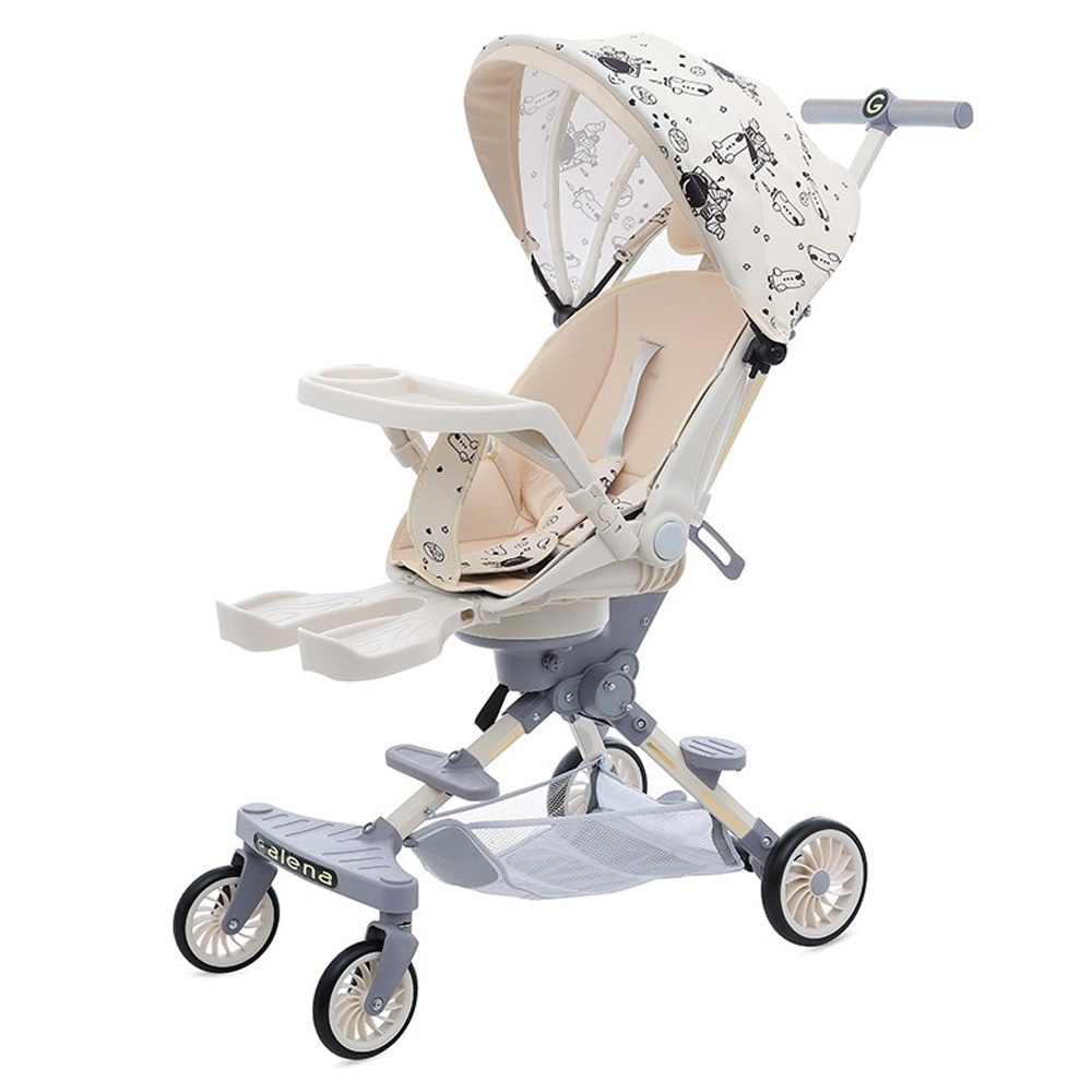 Xe đẩy gấp gọn Galena GA-ST02 màu trắng kem hình 1