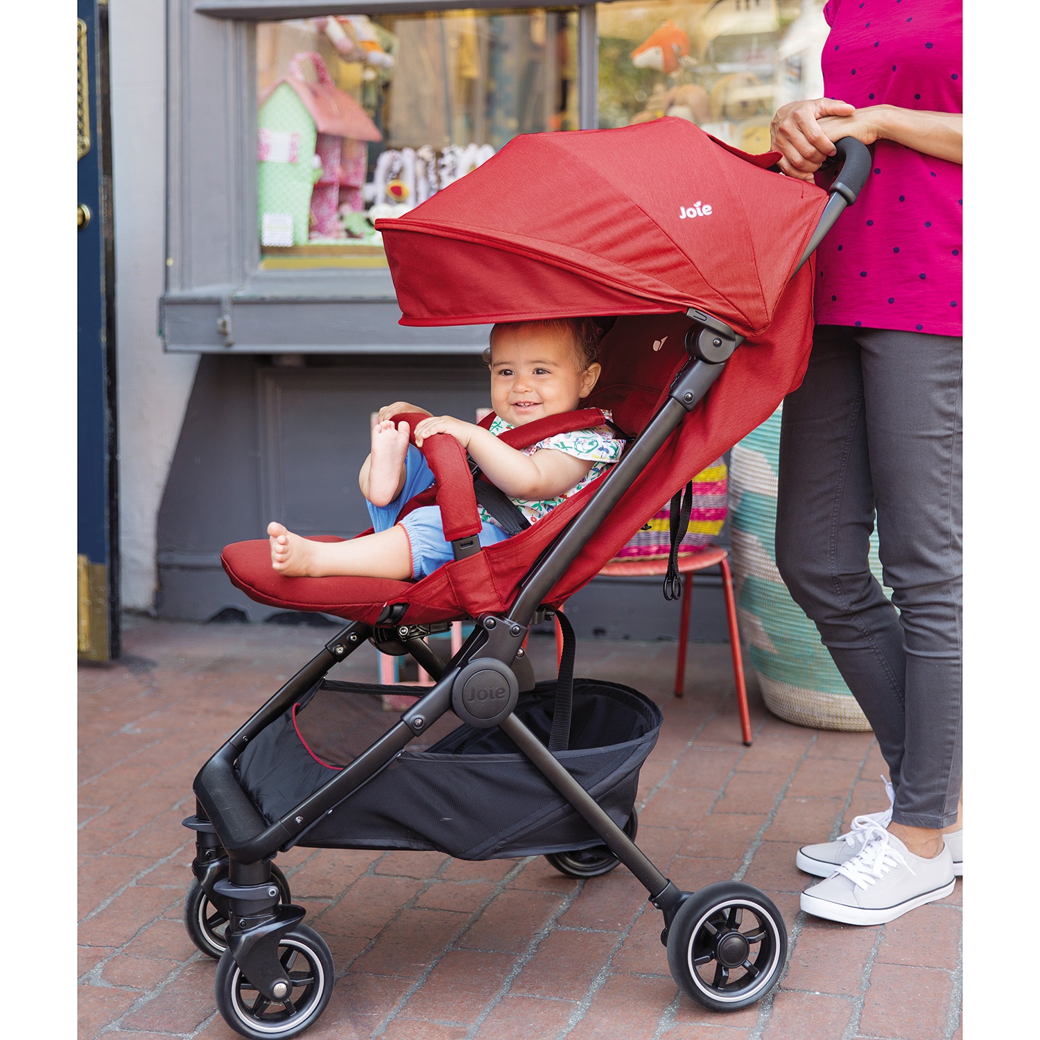 Xe đẩy trẻ em Joie Pact Deep Sea màu xanh hình 2