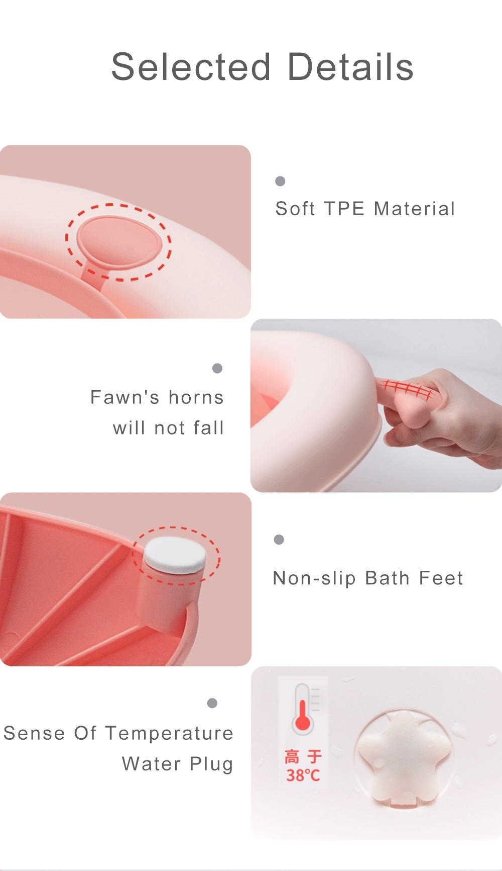 Chậu tắm cho bé Kidsplaza cảm biến gấp gọn 6009 (Xanh Dương) hình 5