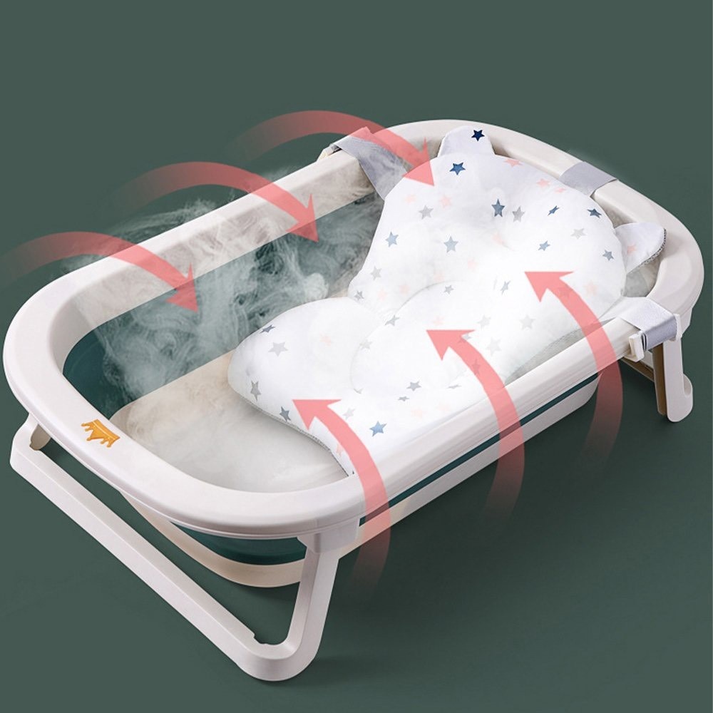 Chậu tắm gấp gọn kèm phao bơi AC xanh hình 1