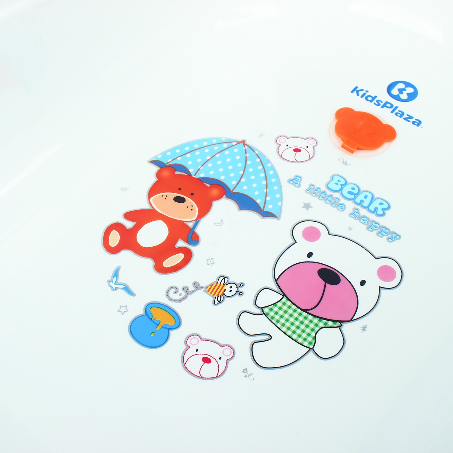 Chậu tắm kèm ghế gội đầu Kidsplaza BBT026 (Trắng - Xanh) hình 4