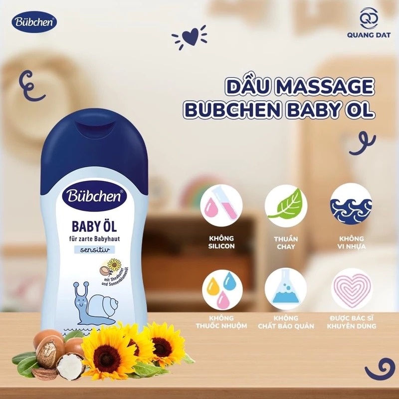 Thành phần tự nhiên trong dầu massage Bubchen