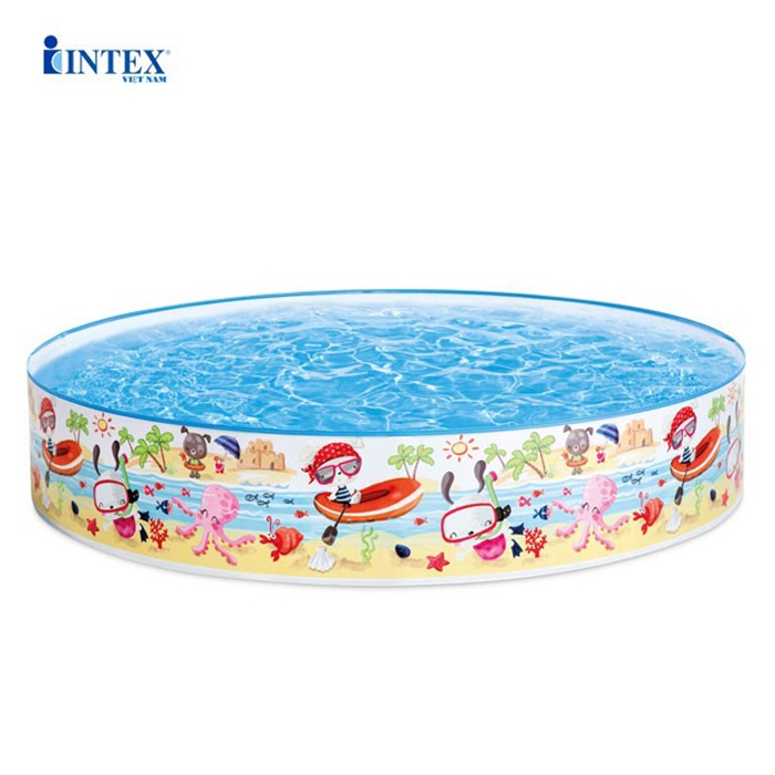Bể bơi phao Intex 56451 lắp dựng in hình cá 1m52 hình 1