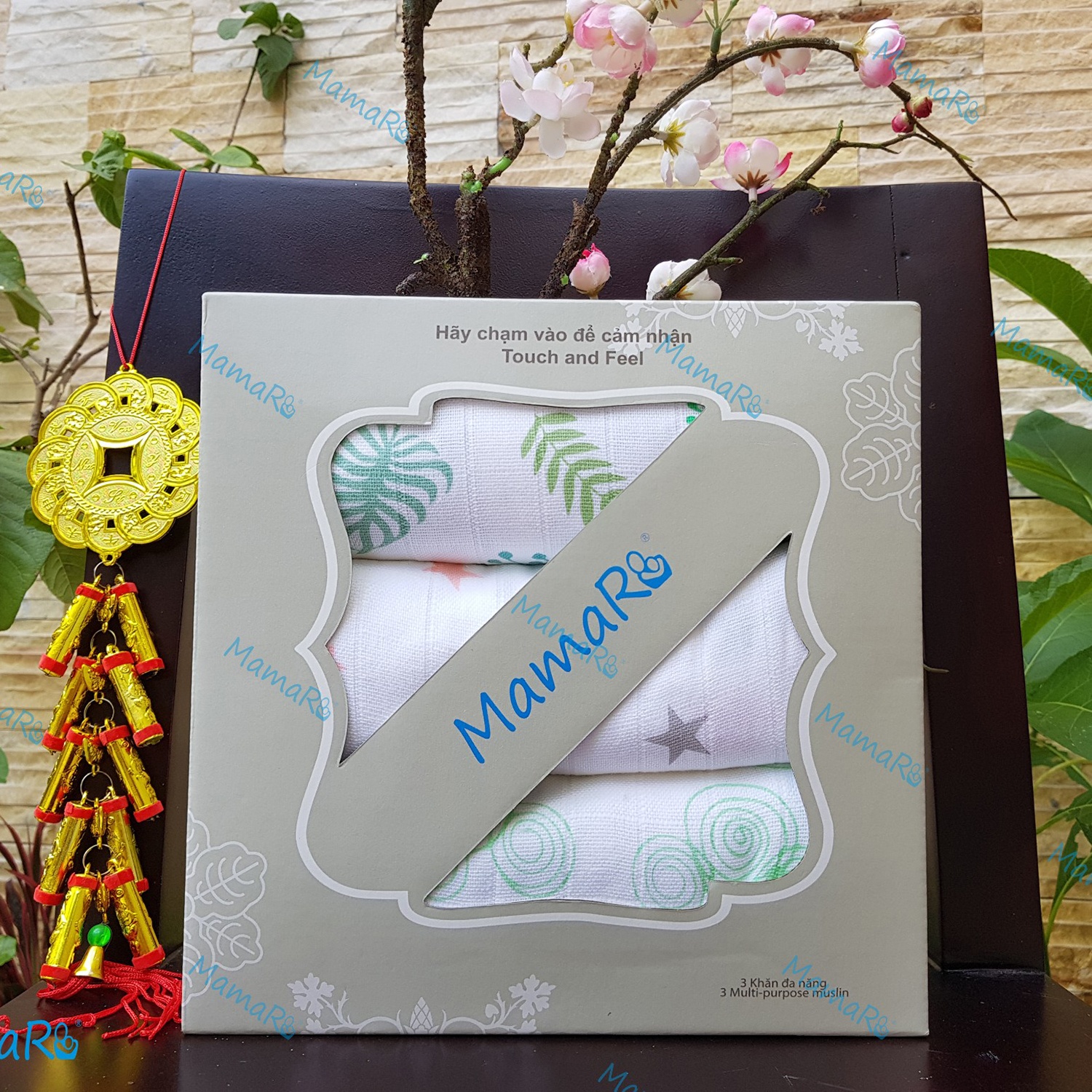 Khăn đa năng bamboo set 3 Mamaru hình 1