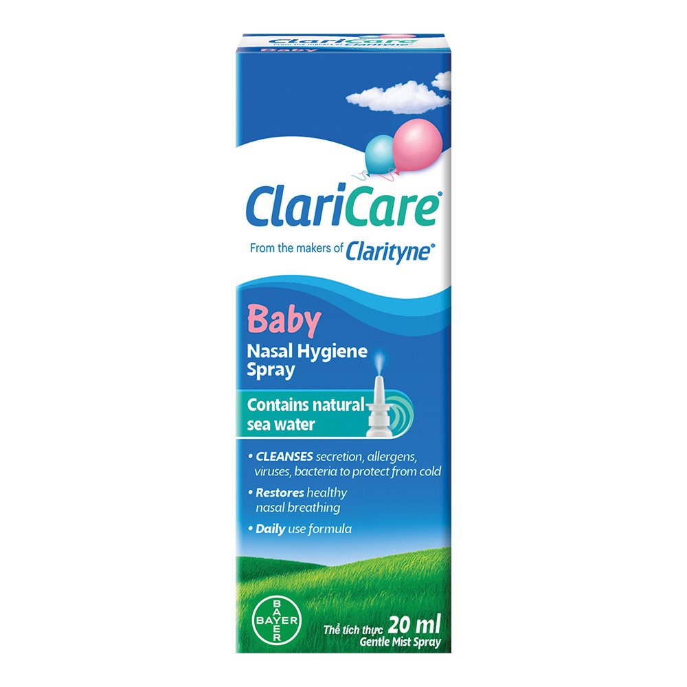 Dung dịch xịt vệ sinh mũi Claricare cho trẻ em 20ml hình 1