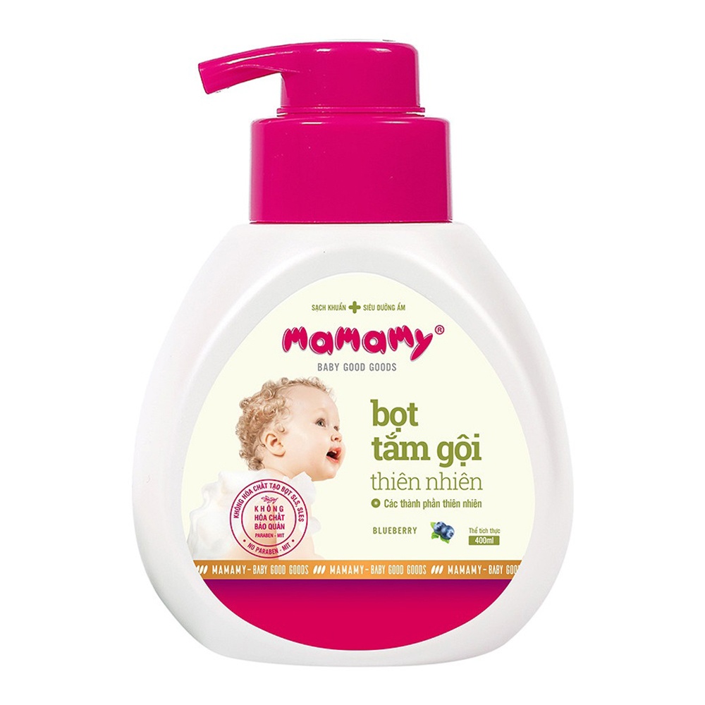 Bọt tắm gội Mamamy Blueberry 400ml hình 5