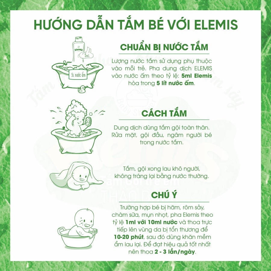 Nước tắm gội thảo dược baby Elemis hình 4