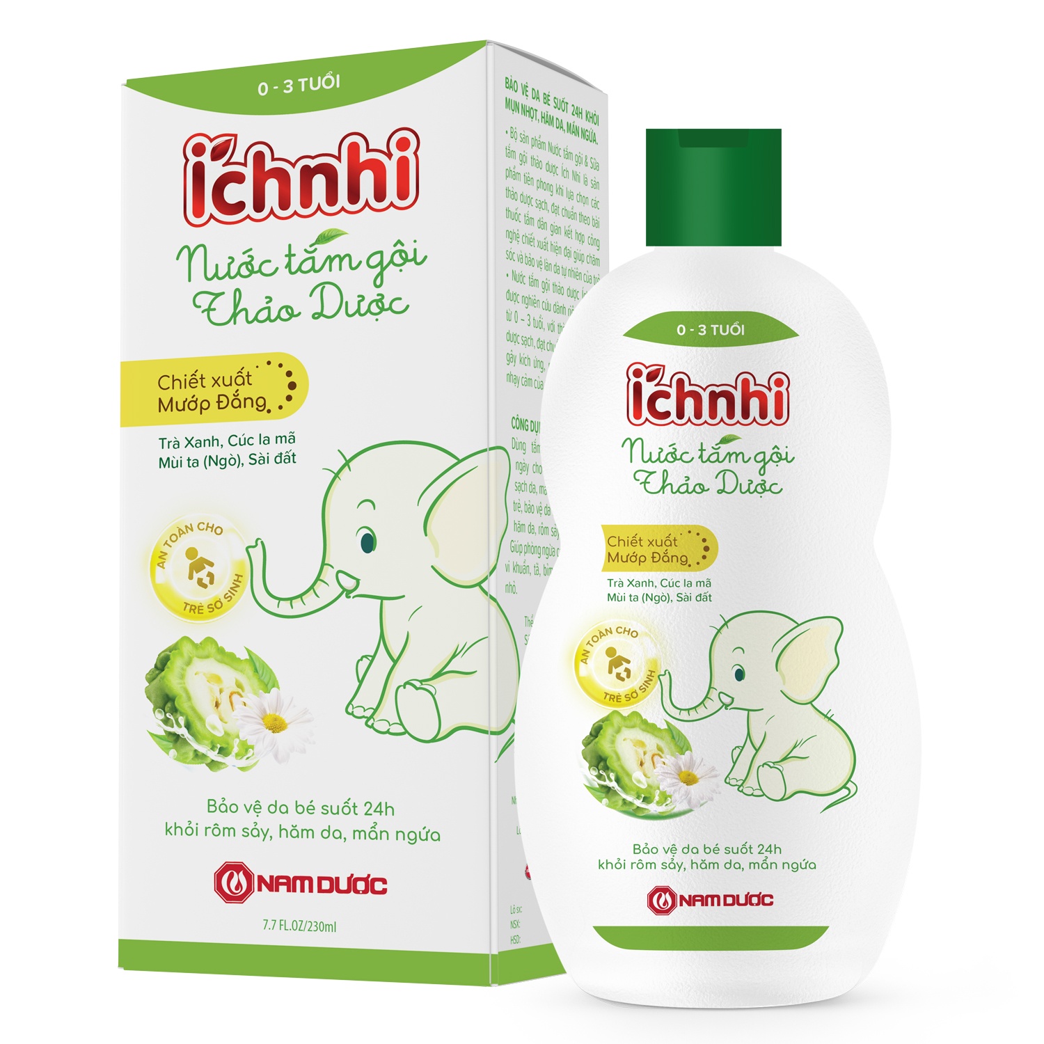 Nước tắm gội thảo dược Ích Nhi 230ml hình 1