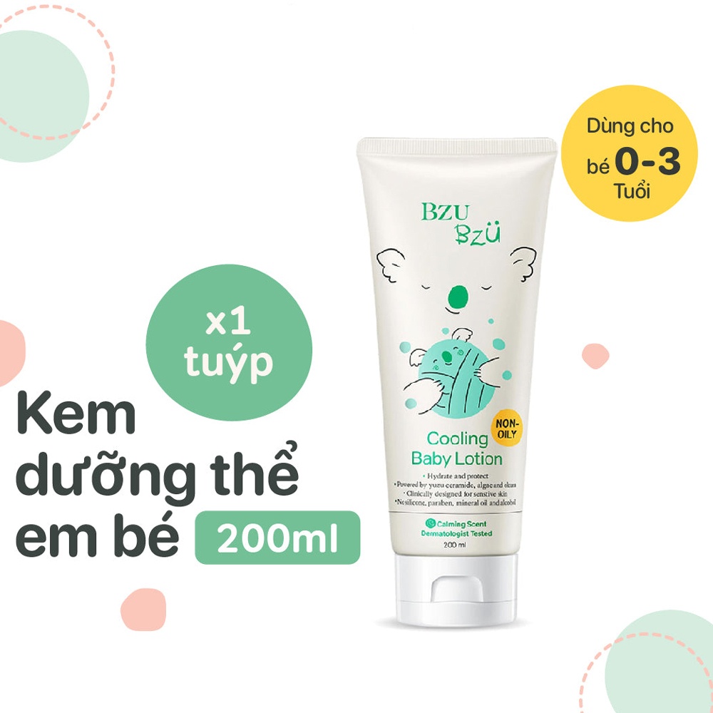 Sữa dưỡng thể làm mát da trẻ em Bzu Bzu 200ml hình 4
