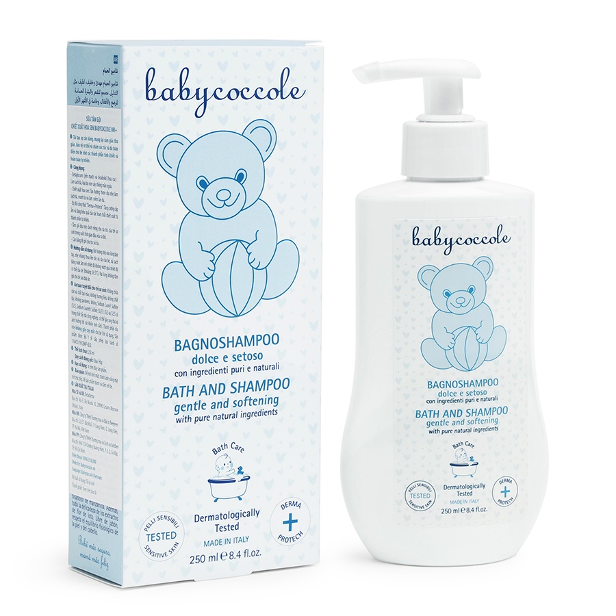 Sữa tắm gội cho bé Babycoccole hoa sen 250ml 0M+ hình 1