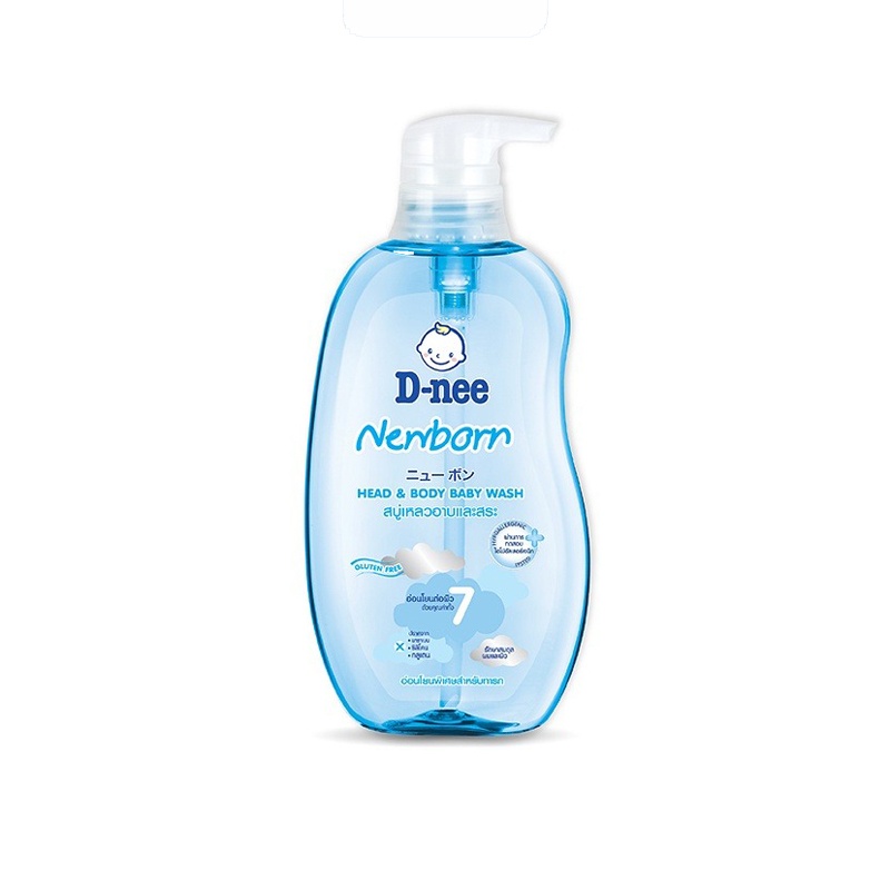 Sữa tắm gội cho bé Dnee xanh dương 380ml hình 1