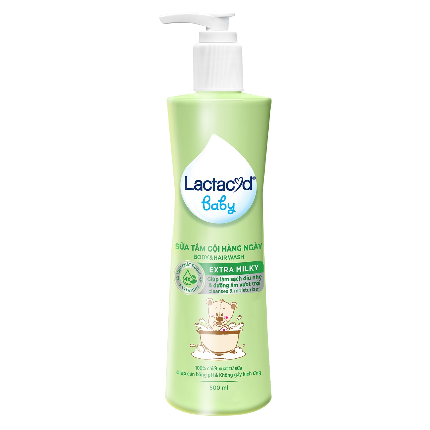 Sữa tắm gội Lactacyd Milky 500ml bao bì mới