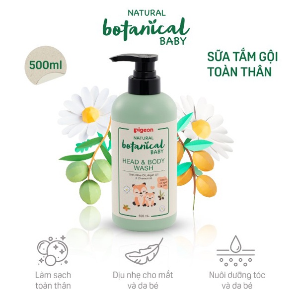 Sữa tắm gội Pigeon Natural Botanical 500ml hình 3