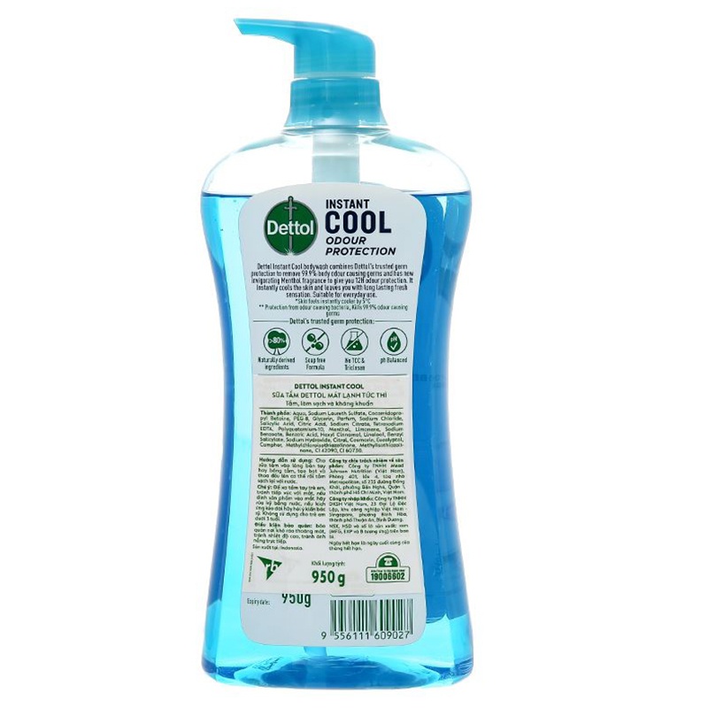 Sữa tắm mát lạnh Dettol 950g hình 3