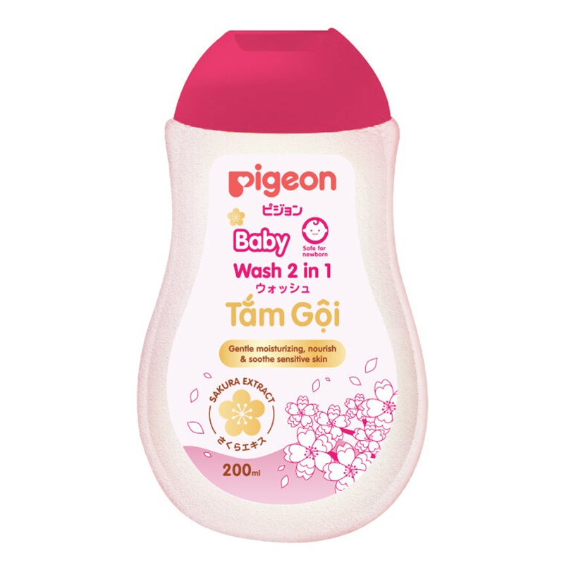 Tắm gội cho bé Sakura Pigeon 2in1 200ml hình 1
