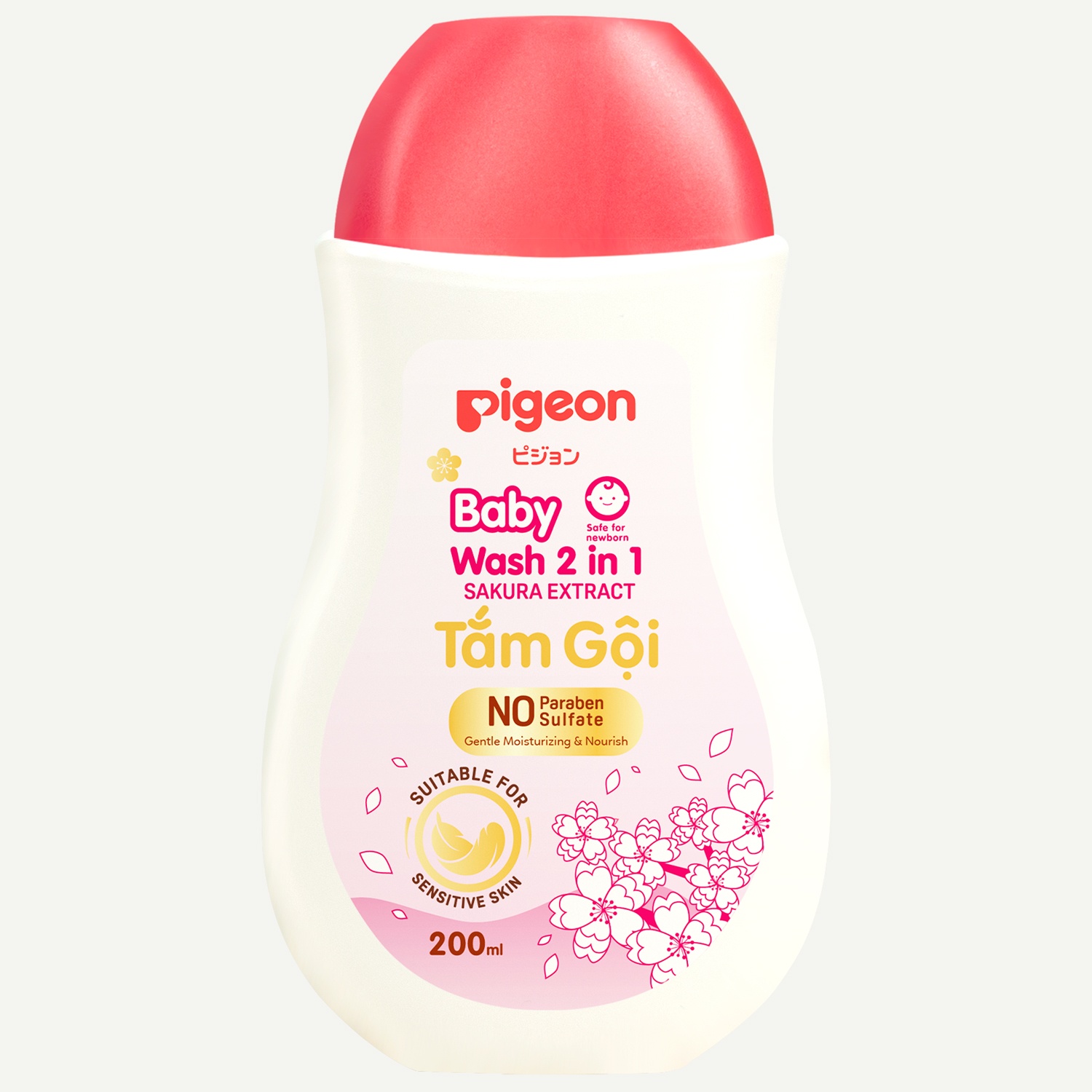 Tắm gội cho bé Sakura Pigeon 2in1 200ml hình 1