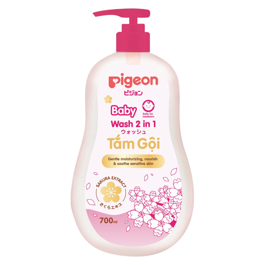 Tắm gội cho bé Sakura Pigeon 2in1 700ml hình 1