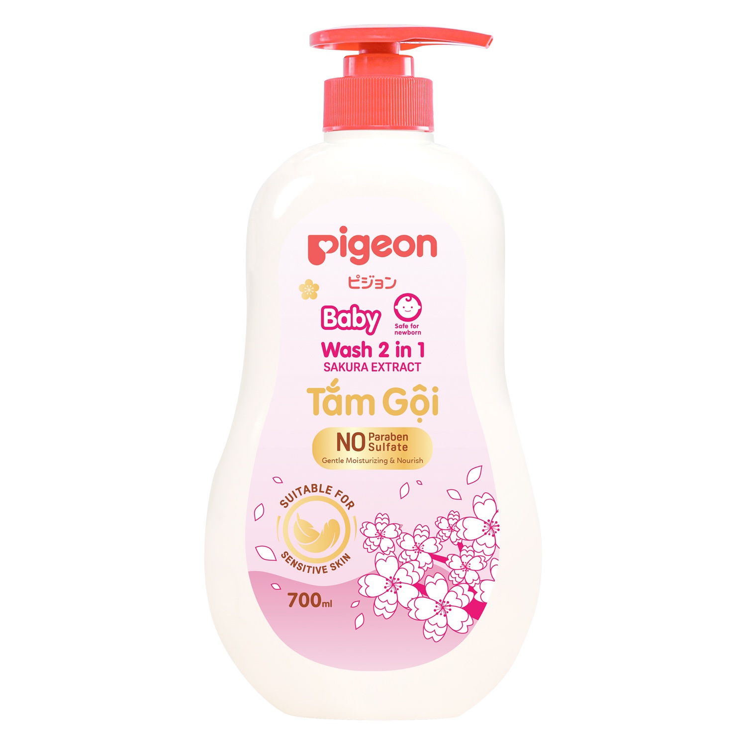 Tắm gội cho bé Sakura Pigeon 2in1 700ml hình 1