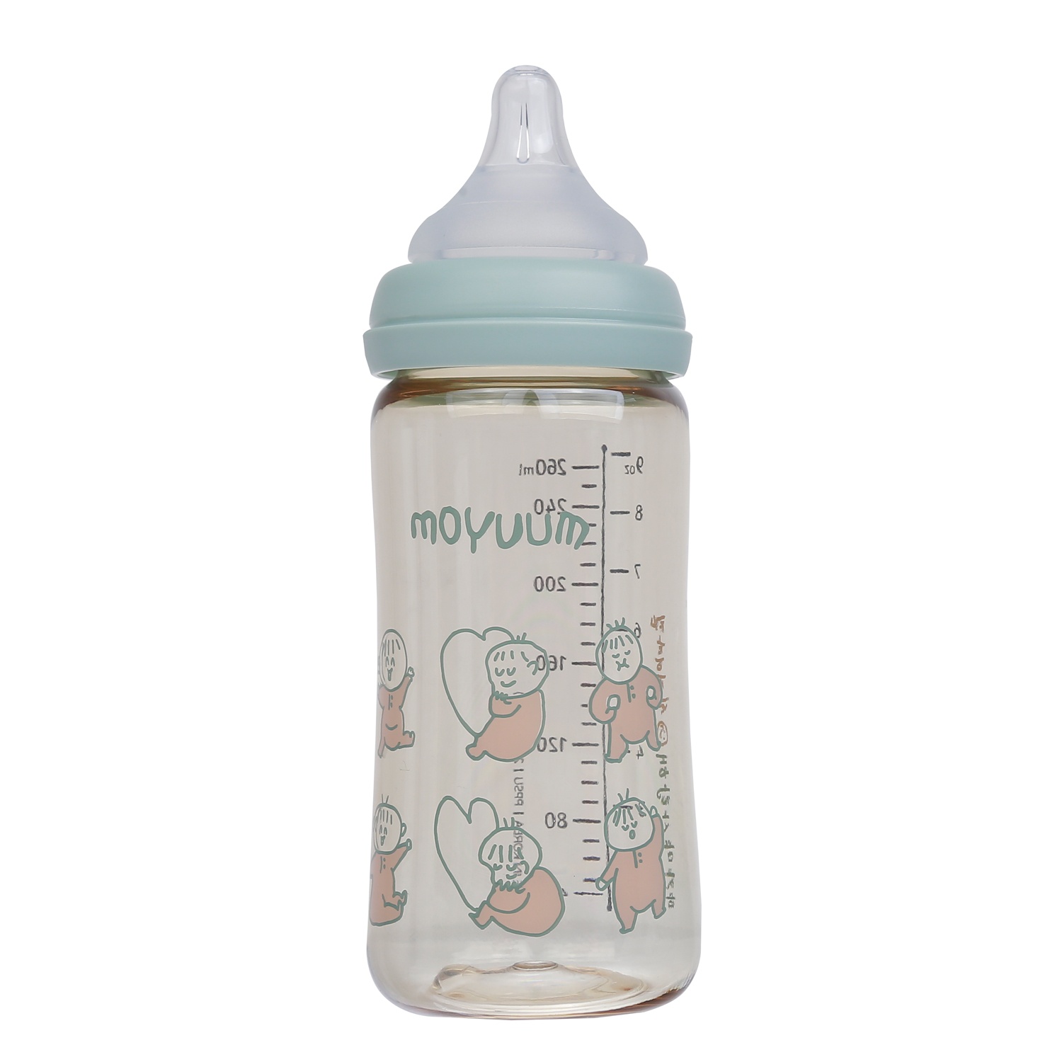 Bình sữa Moyuum Ogu Ogu xanh 270ml hình 3