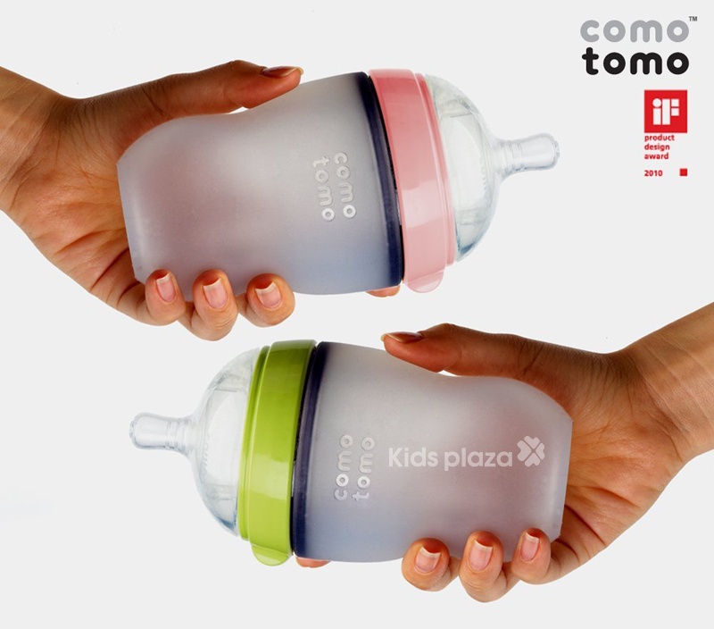 Bình sữa Comotomo 250ml (xanh) siêu mềm hình 6