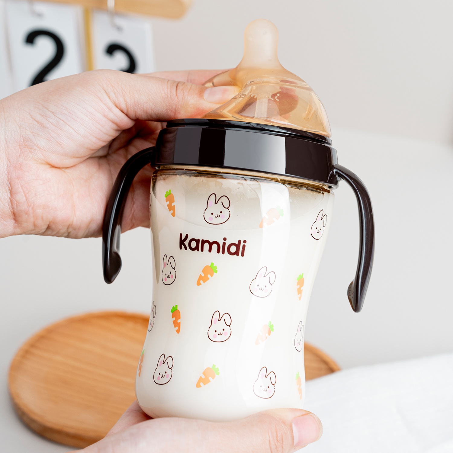 Bình sữa Kamidi PPSU in họa tiết thỏ 210ml hình 5